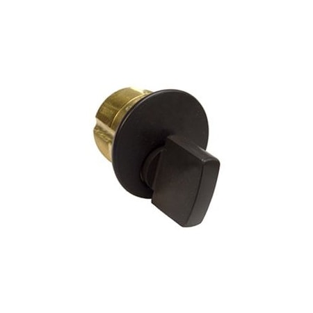 Ilco 1in Turn Knob Mortise Cylinder with Adams Rite Cam Oil Rubbed Bronze Finish 716110B